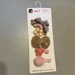 NWT Roo Little girl hair clips - 6 adorable clips